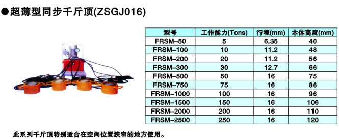 超薄型同步千斤頂