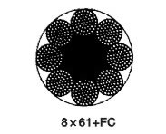 8×61(b)类圆股钢丝绳(ZS0305)