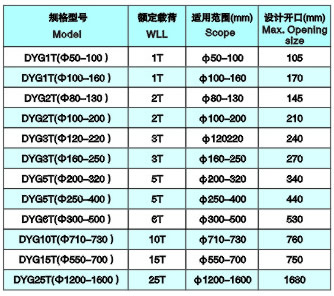 圓鋼吊具2技術(shù)參數(shù)
