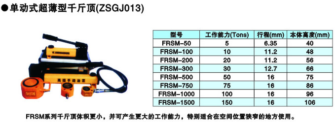 單動(dòng)式超薄型千斤頂